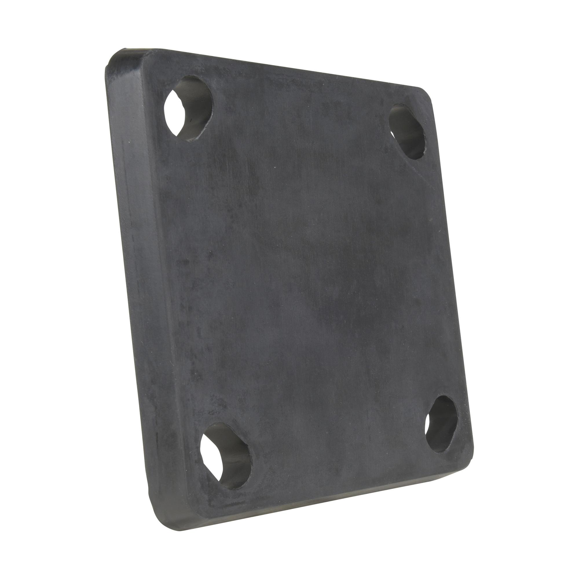 Vestil Energy Absorbing Bollard Mat - 8in. x 8in., Rubber, Pre-Drilled Holes, Model# BOL-EAM-8X8